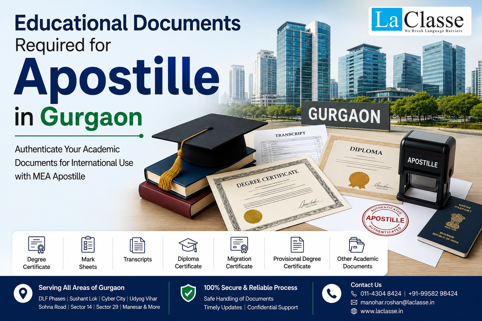 Educational Documents Required for Apostille in Gurgaon