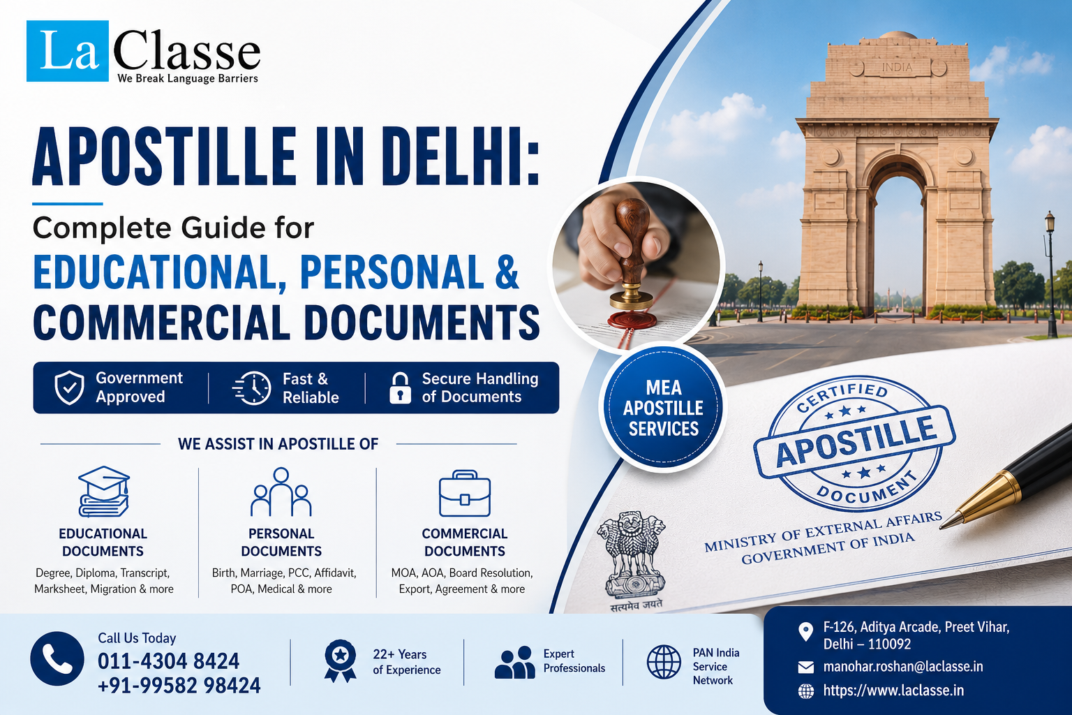 Apostille in Delhi: Complete Guide for Educational, Personal & Commercial Documents