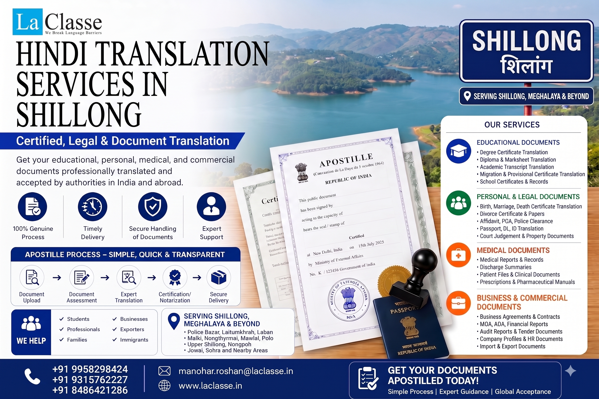 Hindi Translation Services in Shillong: Certified, Legal & Document Translation