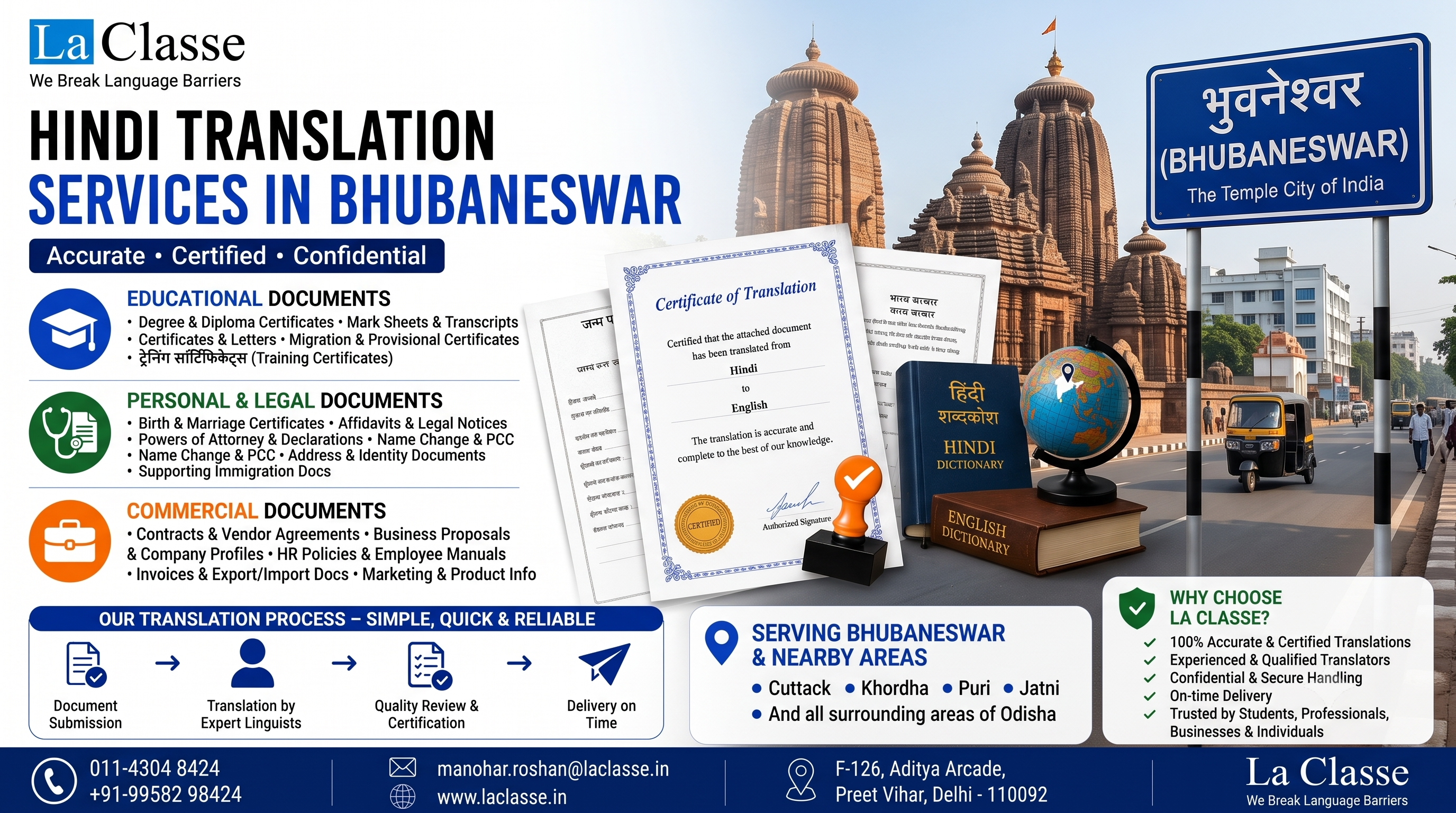 Hindi Translation Services in Bhubaneswar: Certified & Legal