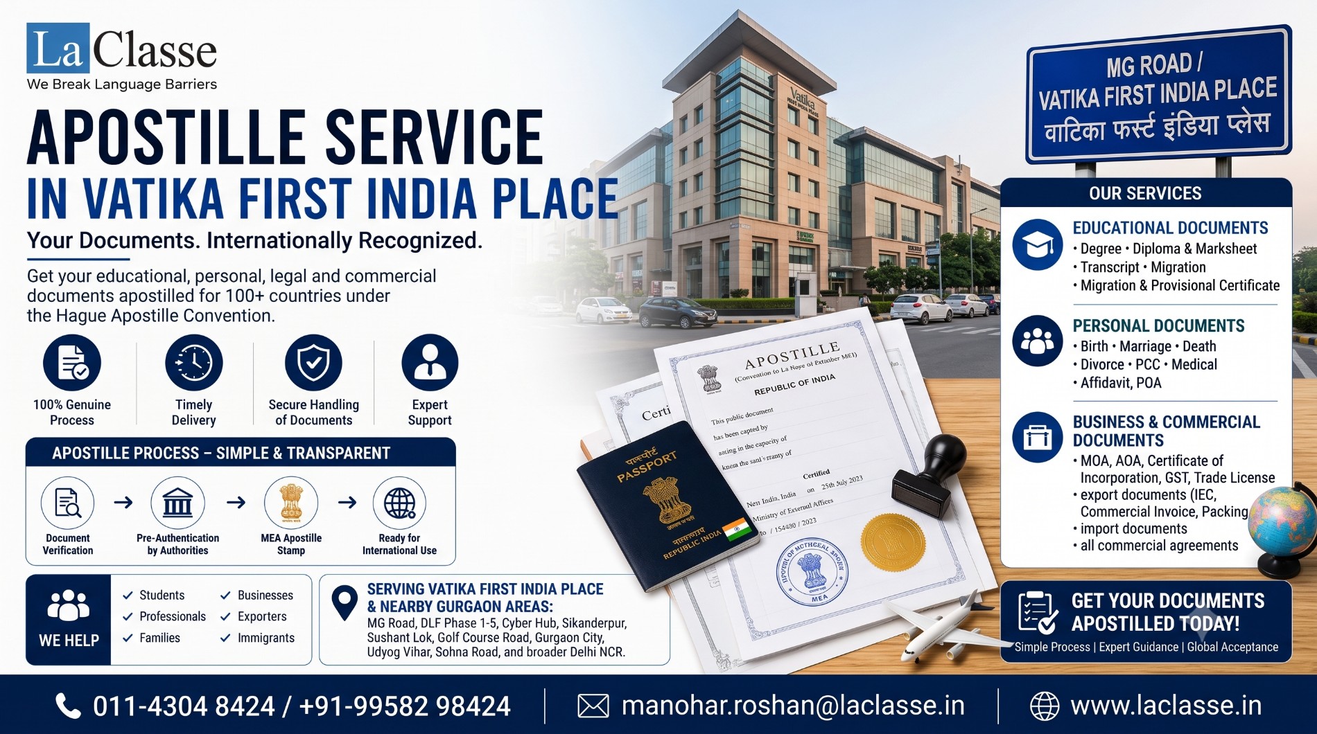Apostille Services in Vatika First India Place: Complete Guide