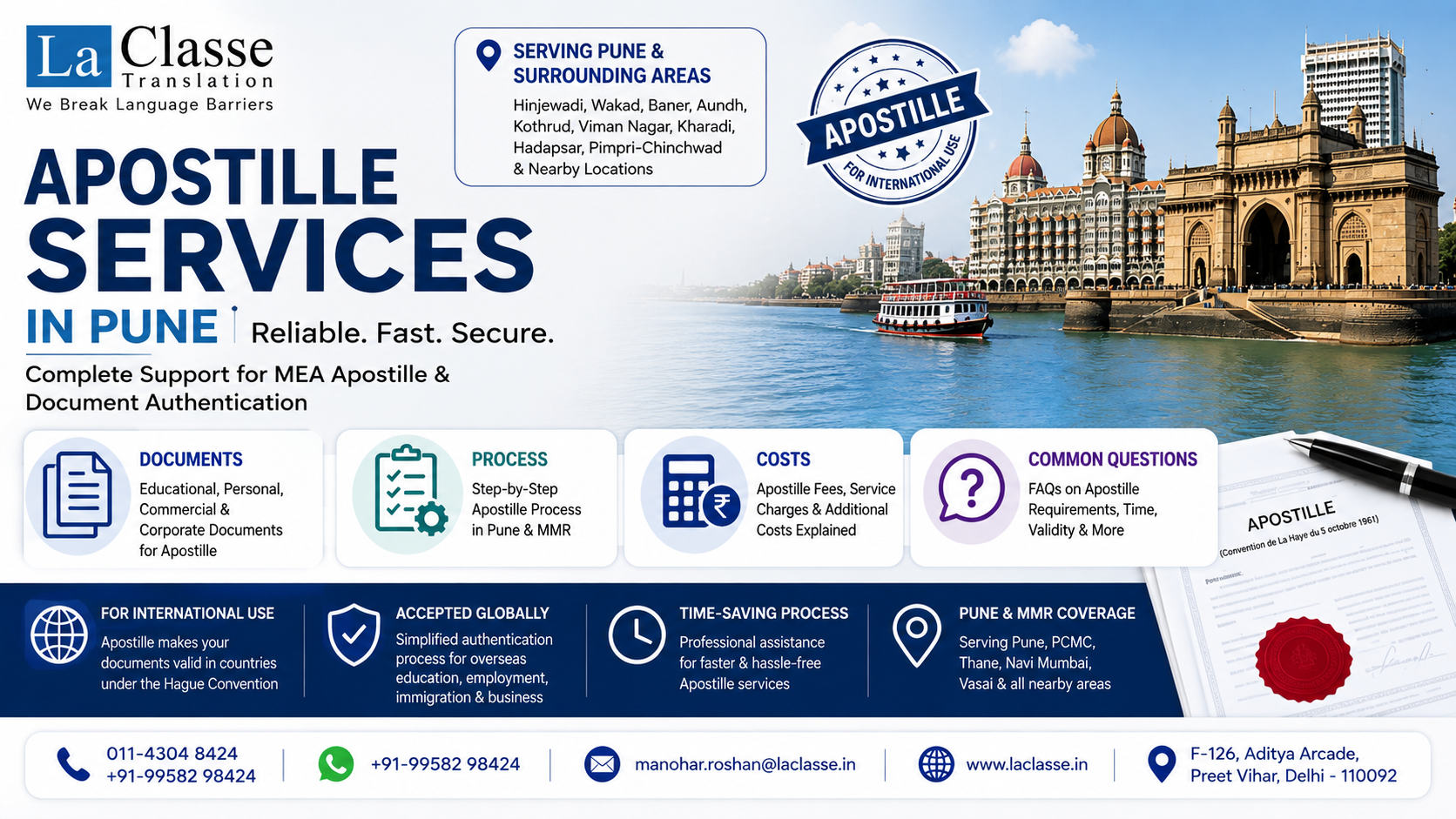 Apostille Requirements for Mumbai & MMR: Documents, Process, Costs & Common Questions