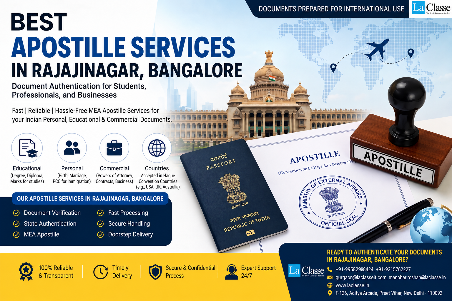 Best Apostille Services in Rajajinagar, Bangalore