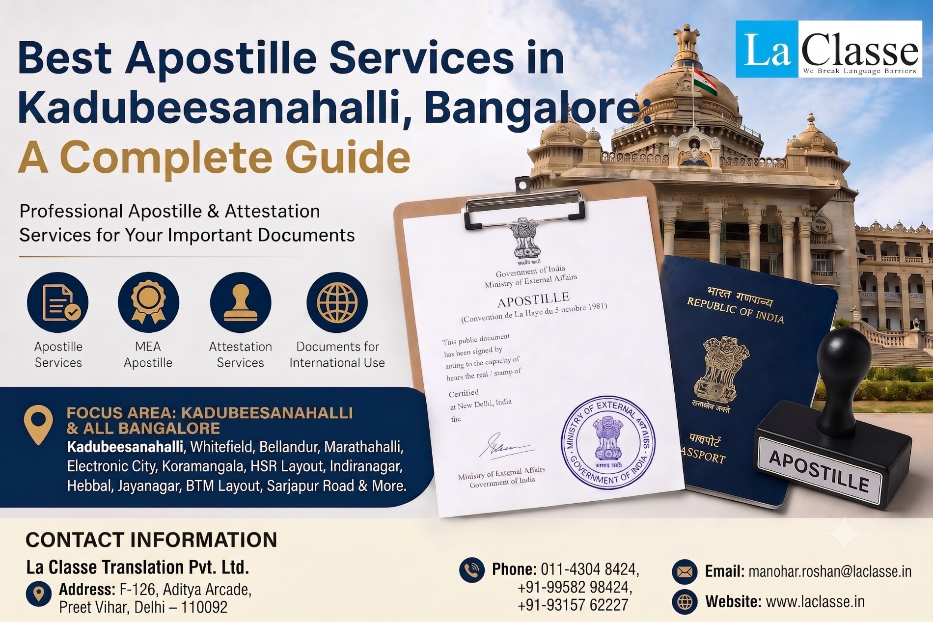 Apostille Services in Kadubeesanahalli, Bangalore – Complete Guide