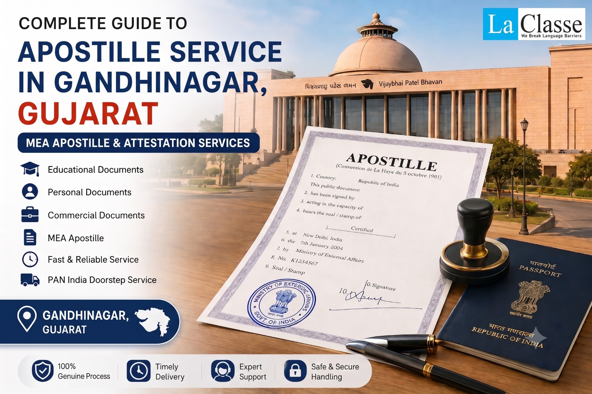 Complete Guide to Apostille Service in Gandhinagar, Gujarat: MEA Apostille & Attestation Services