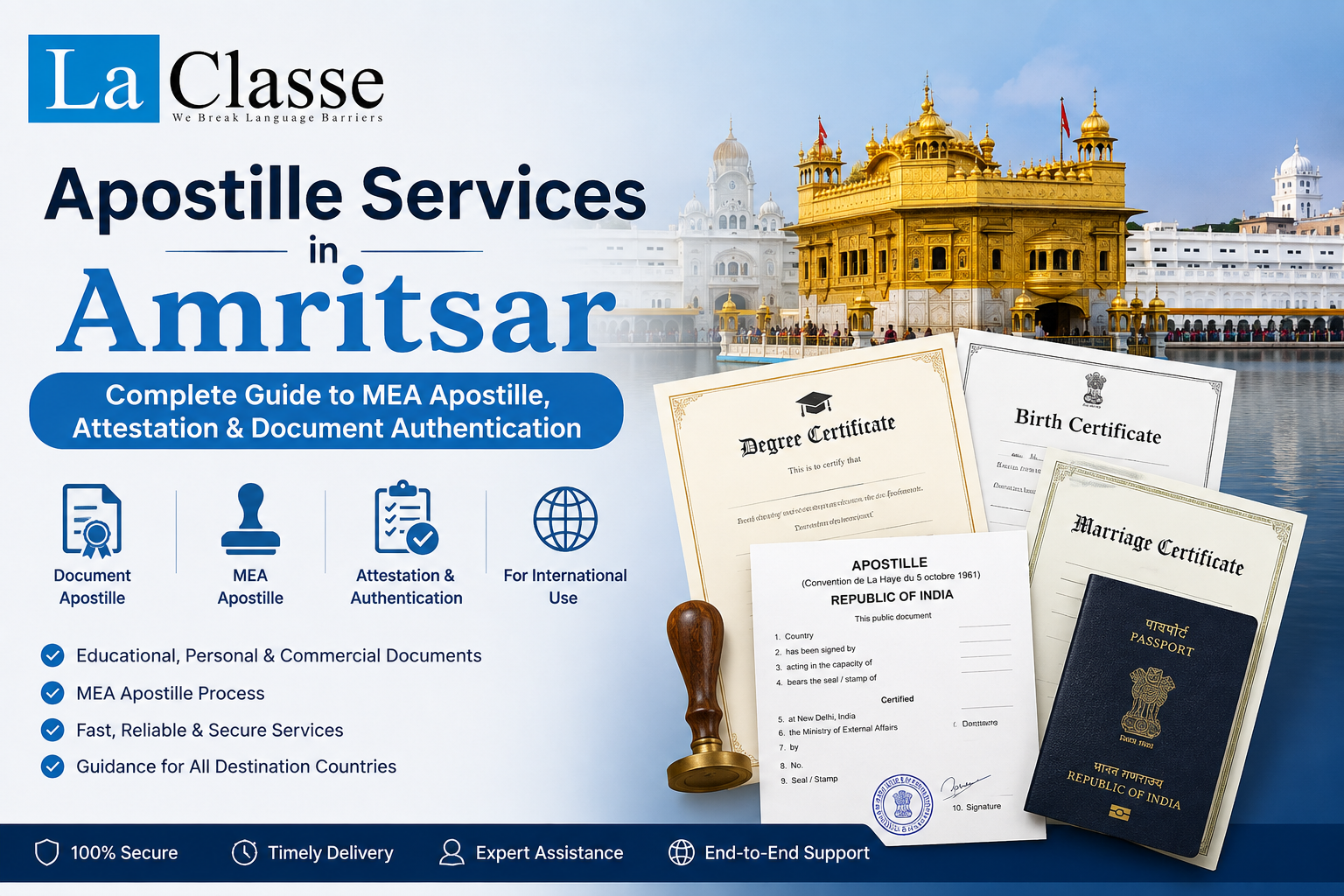 Apostille Services in Amritsar: Complete Guide to MEA Apostille, Attestation & Document Authentication