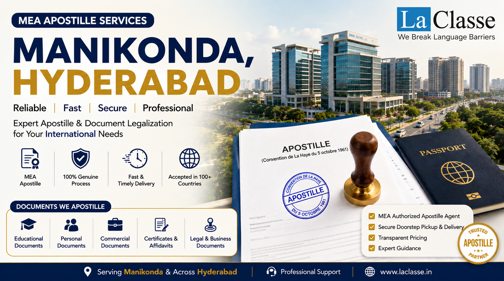 Reliable Apostille Service in Manikonda Hyderabad | MEA Assistance