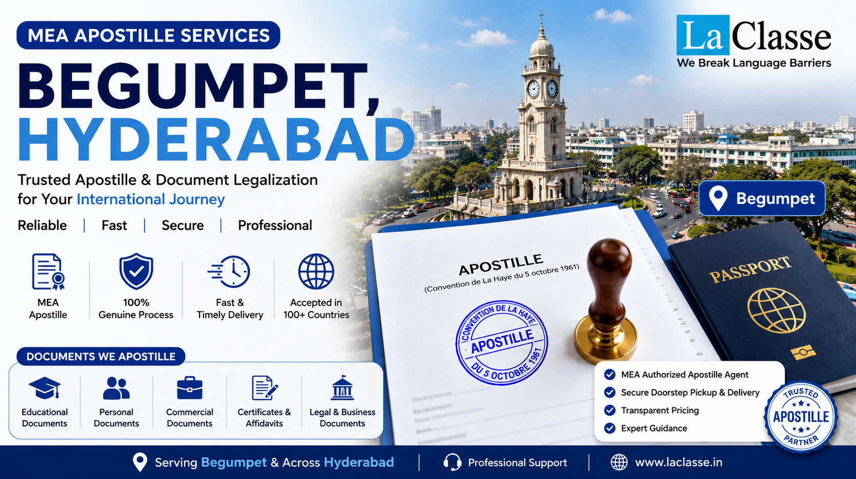 Apostille Services in Begumpet, Hyderabad | MEA Document Legalization