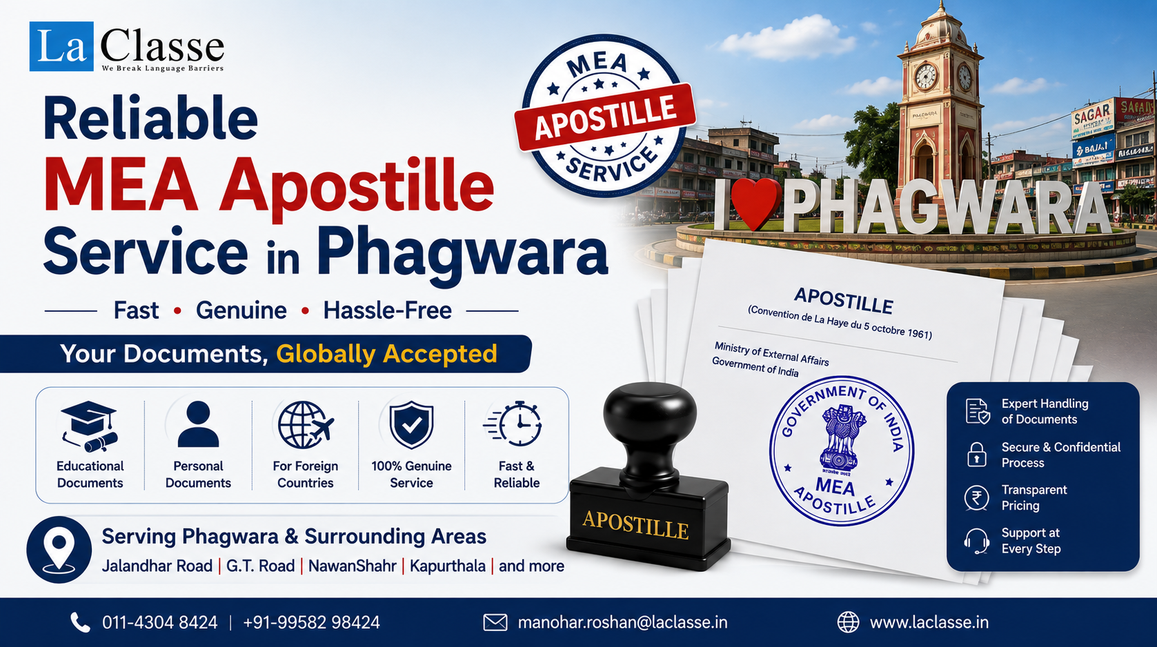 Reliable MEA Apostille Service in Phagwara