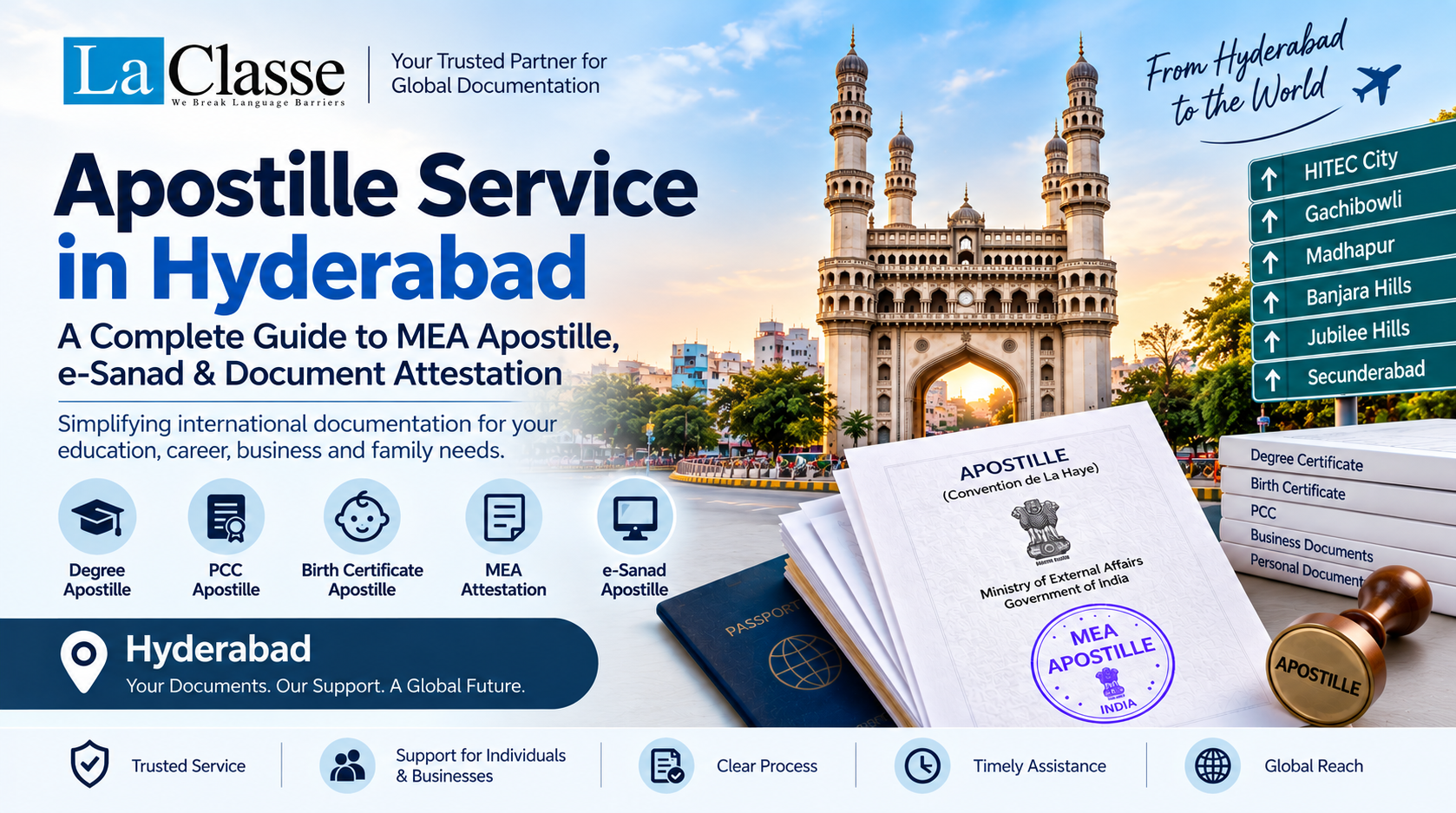 Apostille Service in Hyderabad: A Complete Guide to MEA Apostille, e-Sanad & Document Attestation