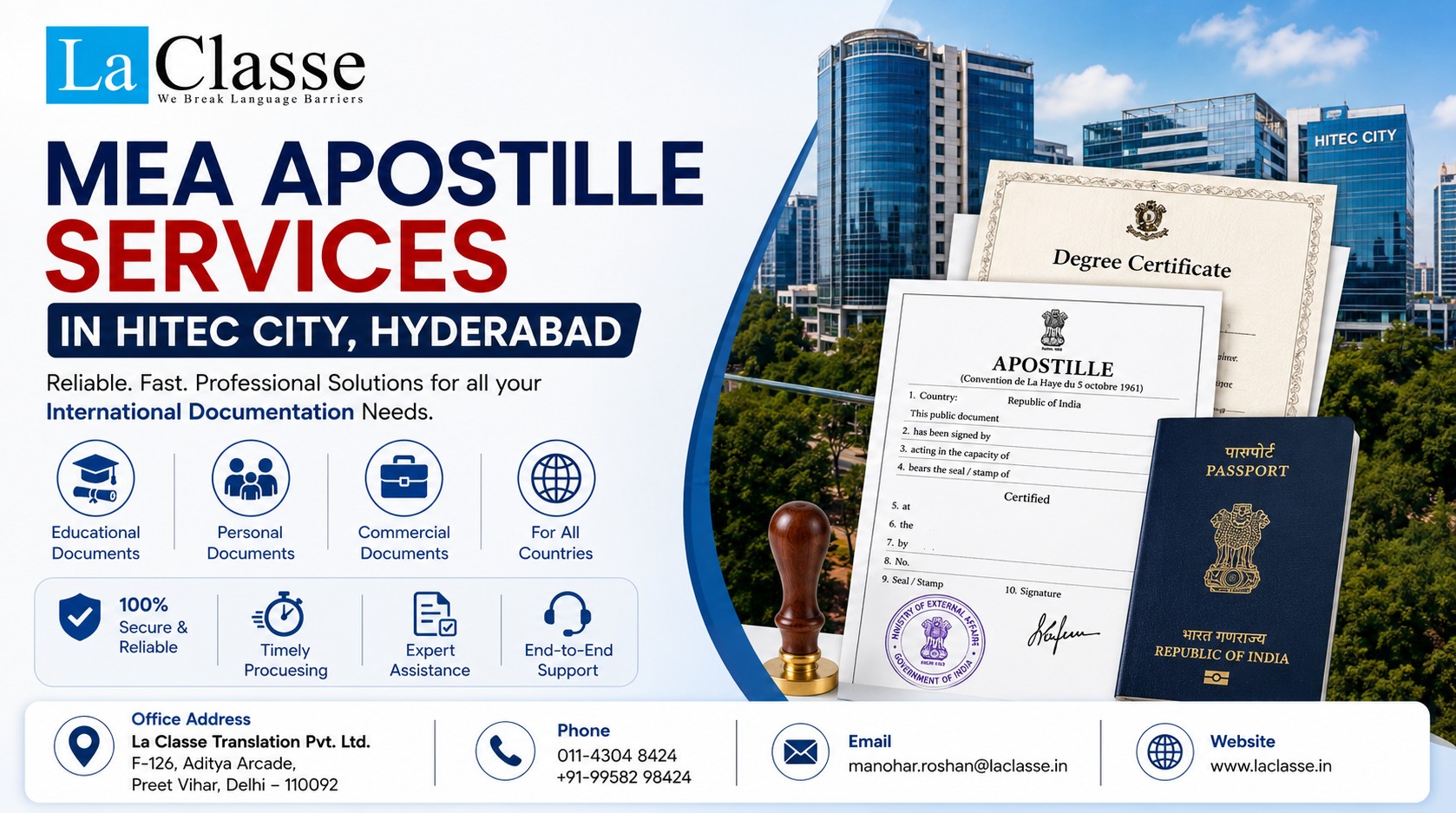 MEA Apostille Services in HITEC City, Hyderabad