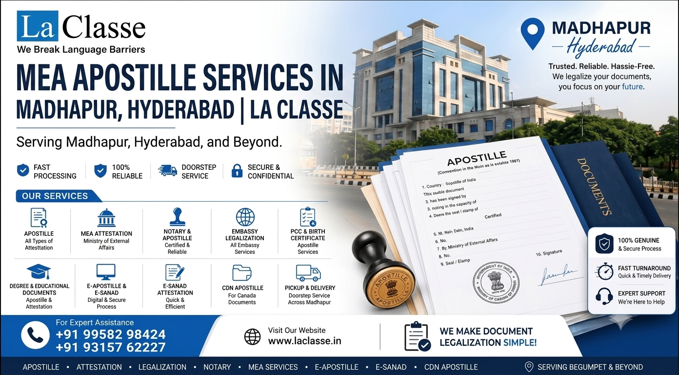 Apostille Services in Madhapur, Hyderabad: Complete Informational Guide