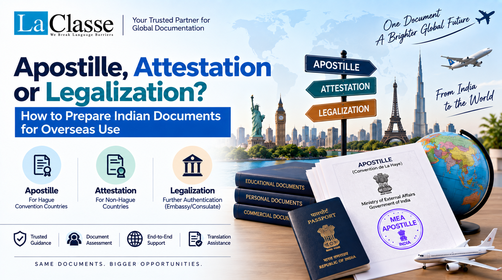 Apostille, Attestation or Legalization? How to Prepare Indian Documents for Overseas Use