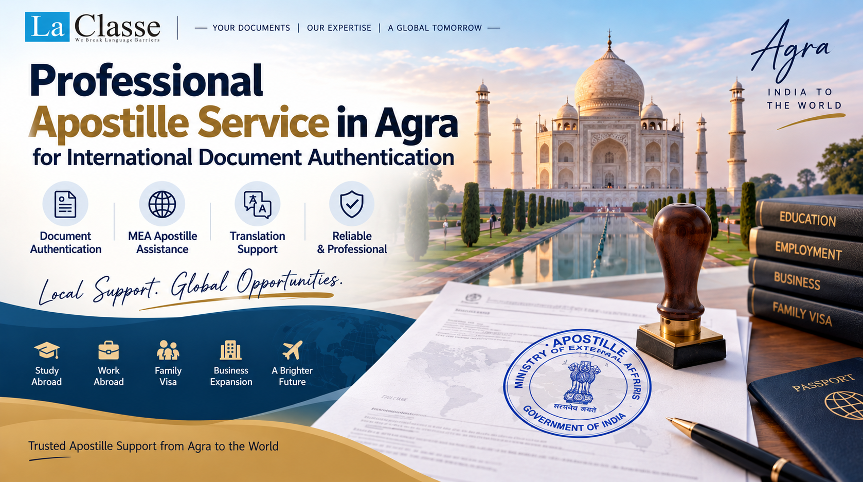 Professional Apostille Service in Agra for International Document Authentication