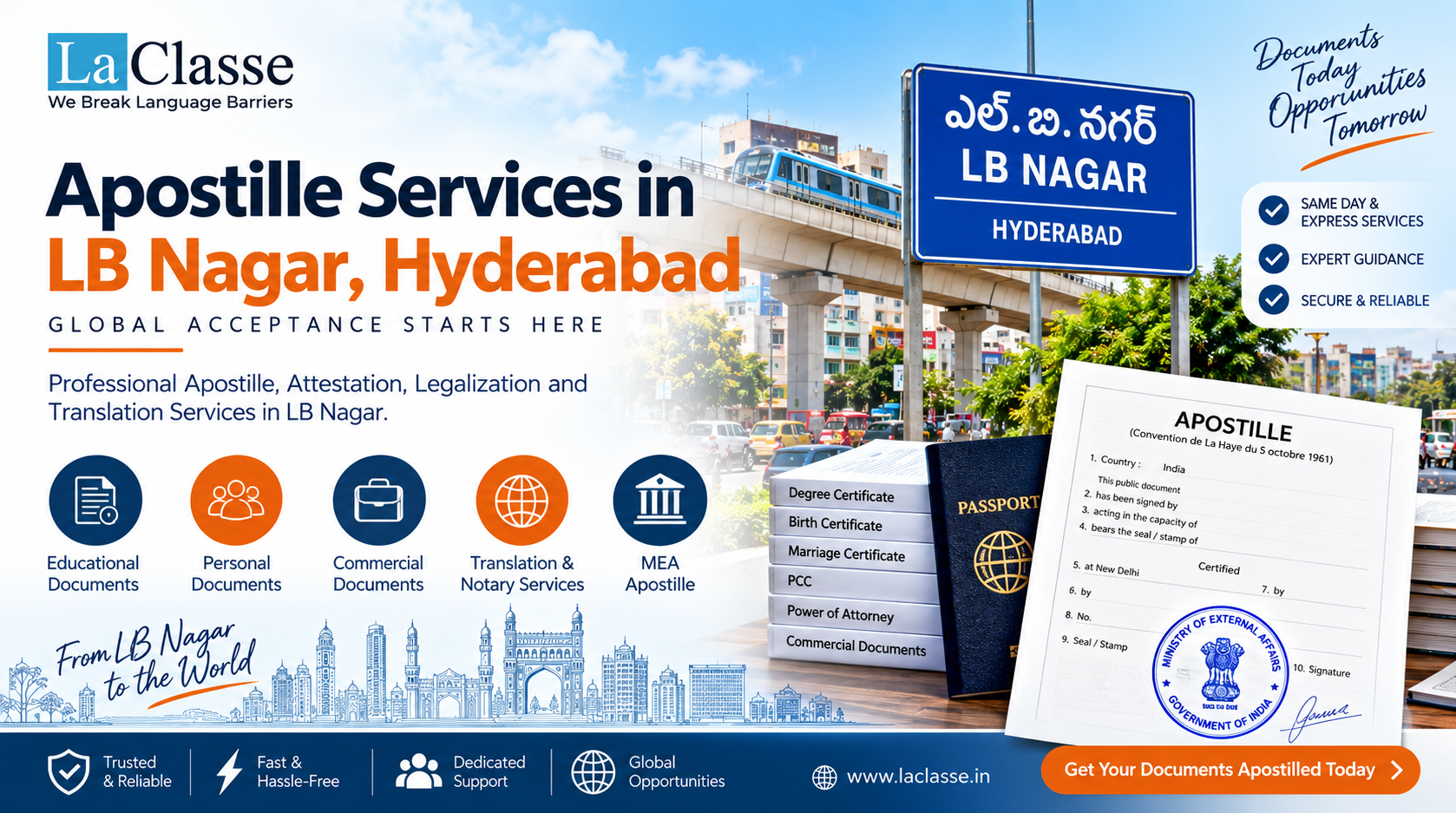 Apostille Services in LB Nagar, Hyderabad – Complete Guide to Document Apostille, Attestation & Legalization