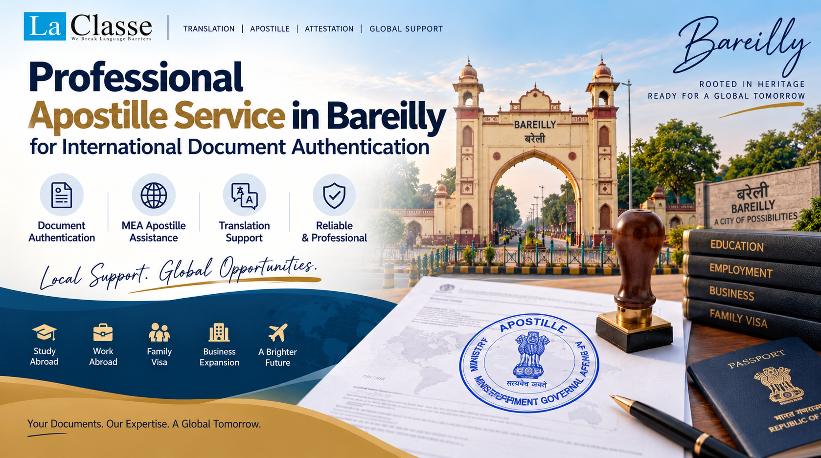Professional Apostille Service in Bareilly for International Document Authentication