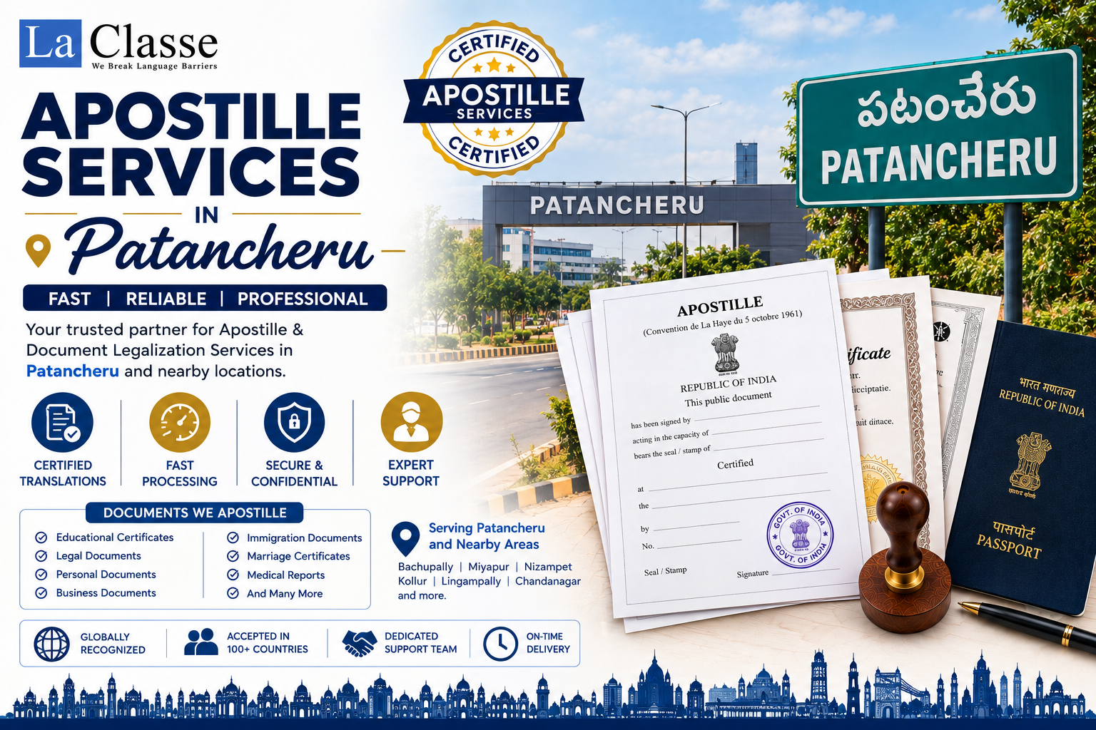 Professional Apostille Services in Patancheru, Hyderabad for International Documents