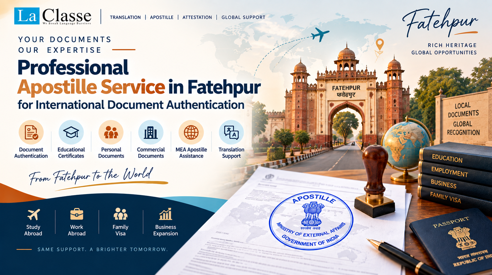 Professional Apostille Service in Fatehpur for International Document Authentication