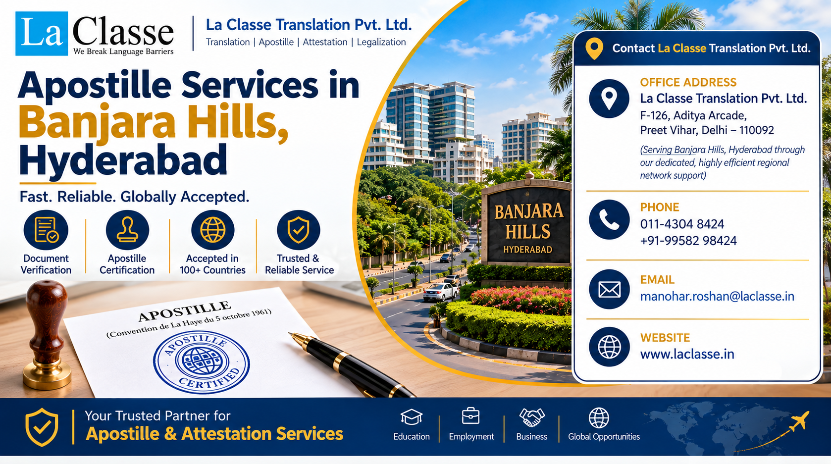 Apostille Services in Banjara Hills, Hyderabad