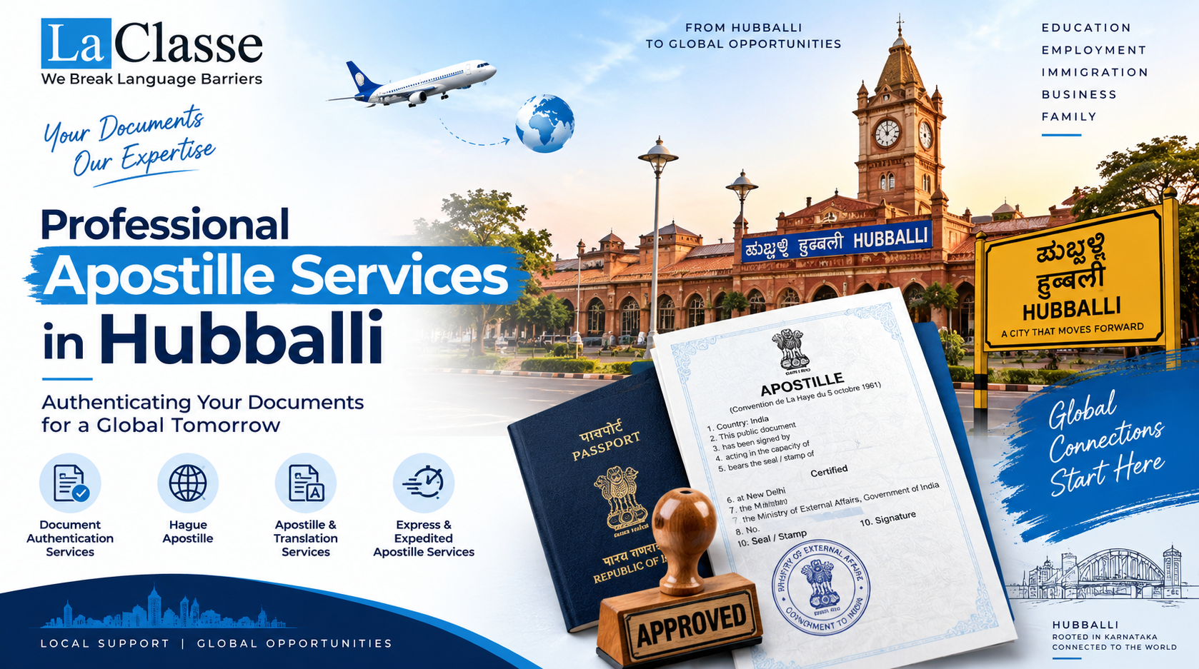 Professional Apostille Services in Hubballi for International Document Authentication