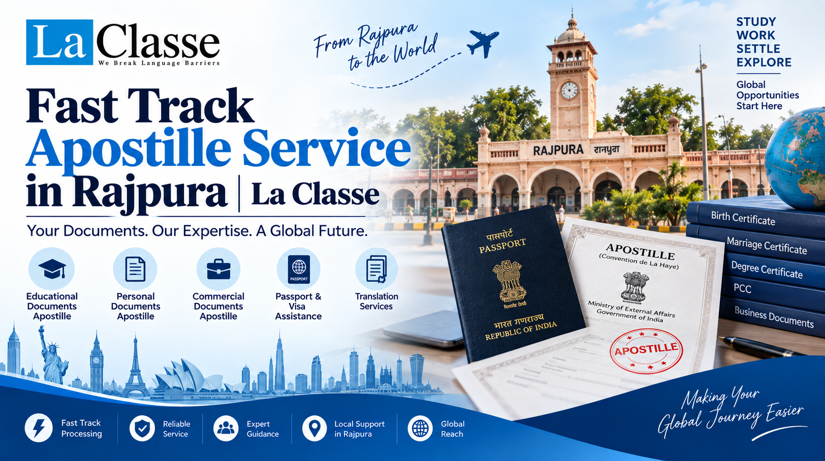 Fast Track Apostille Service in Rajpura | La Classe