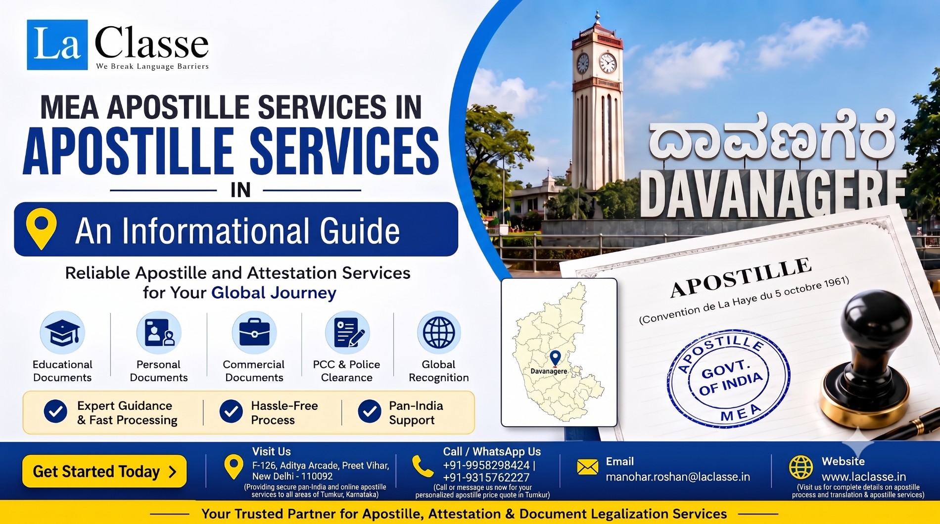 MEA Apostille Services in Davanagere, Karnataka – An Informational Guide