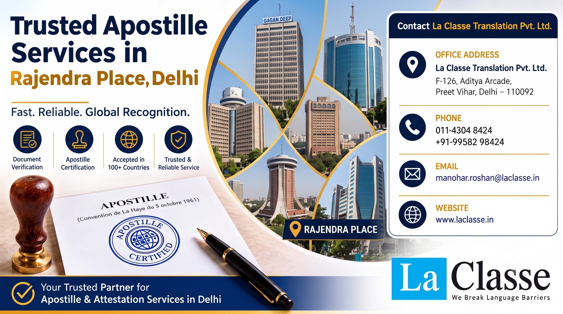Apostille Services in Rajendra Place, Delhi