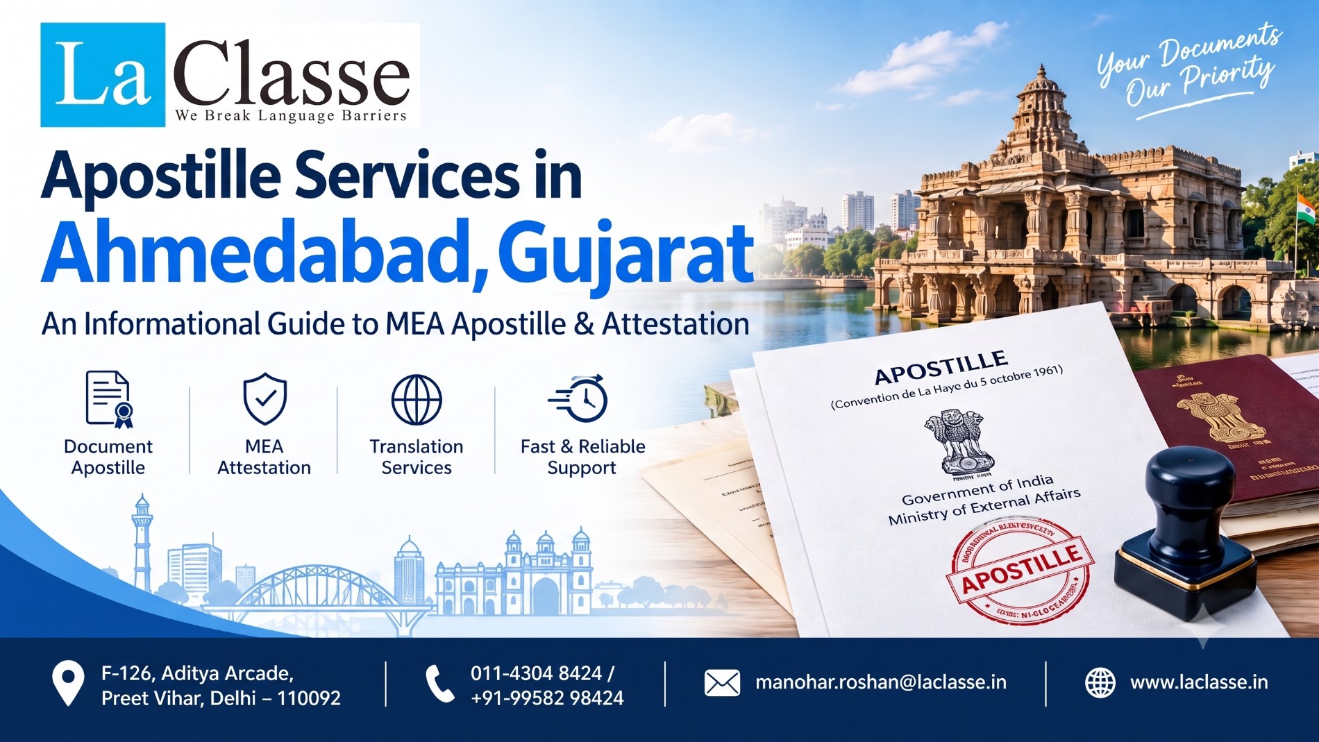 Apostille Services in Ahmedabad, Gujarat – An Informational Guide to MEA Apostille & Attestation