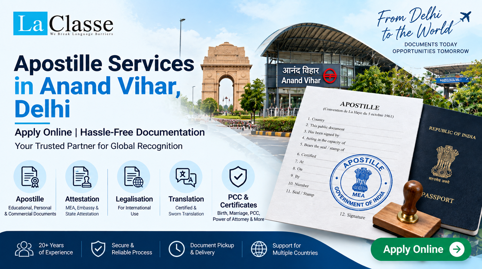 Apostille Services in Anand Vihar, Delhi – Apply Online Easily