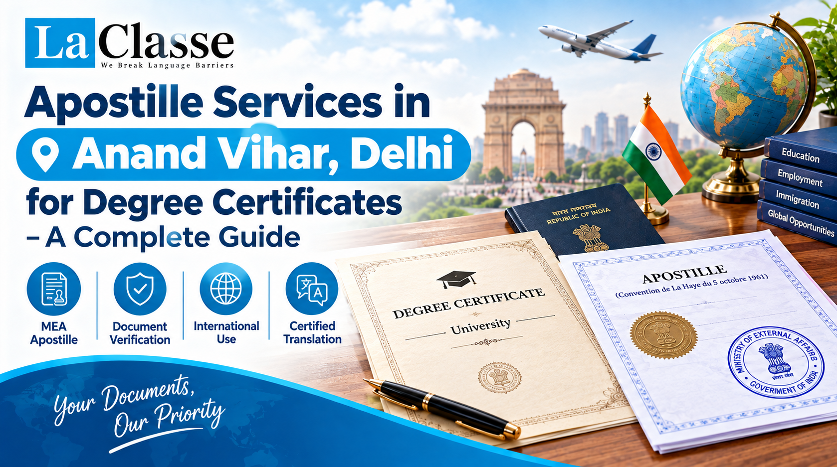 Apostille Services in Anand Vihar, Delhi for Degree Certificates – A Complete Guide