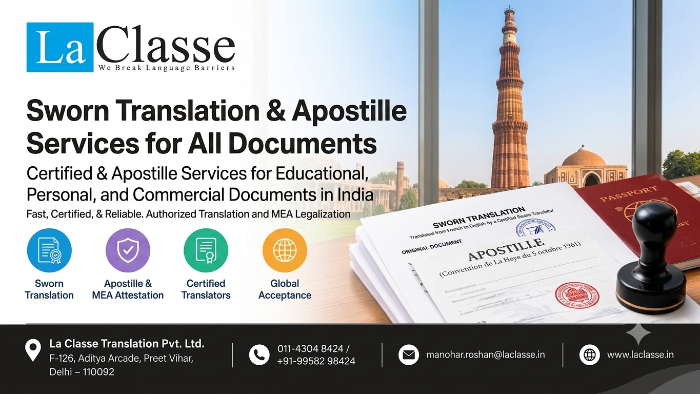 Sworn Translation & Apostille Services in India