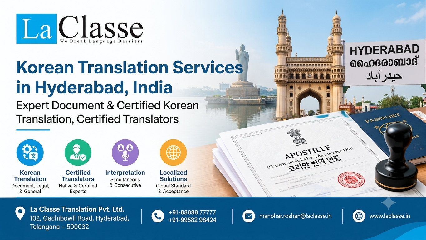Professional Korean Translation Services in Hyderabad