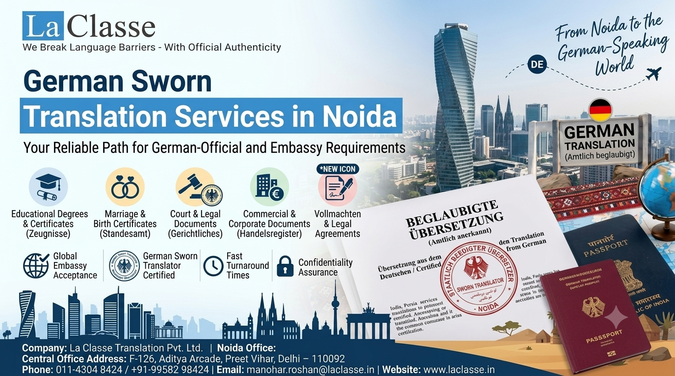German sworn translation services in Noida
