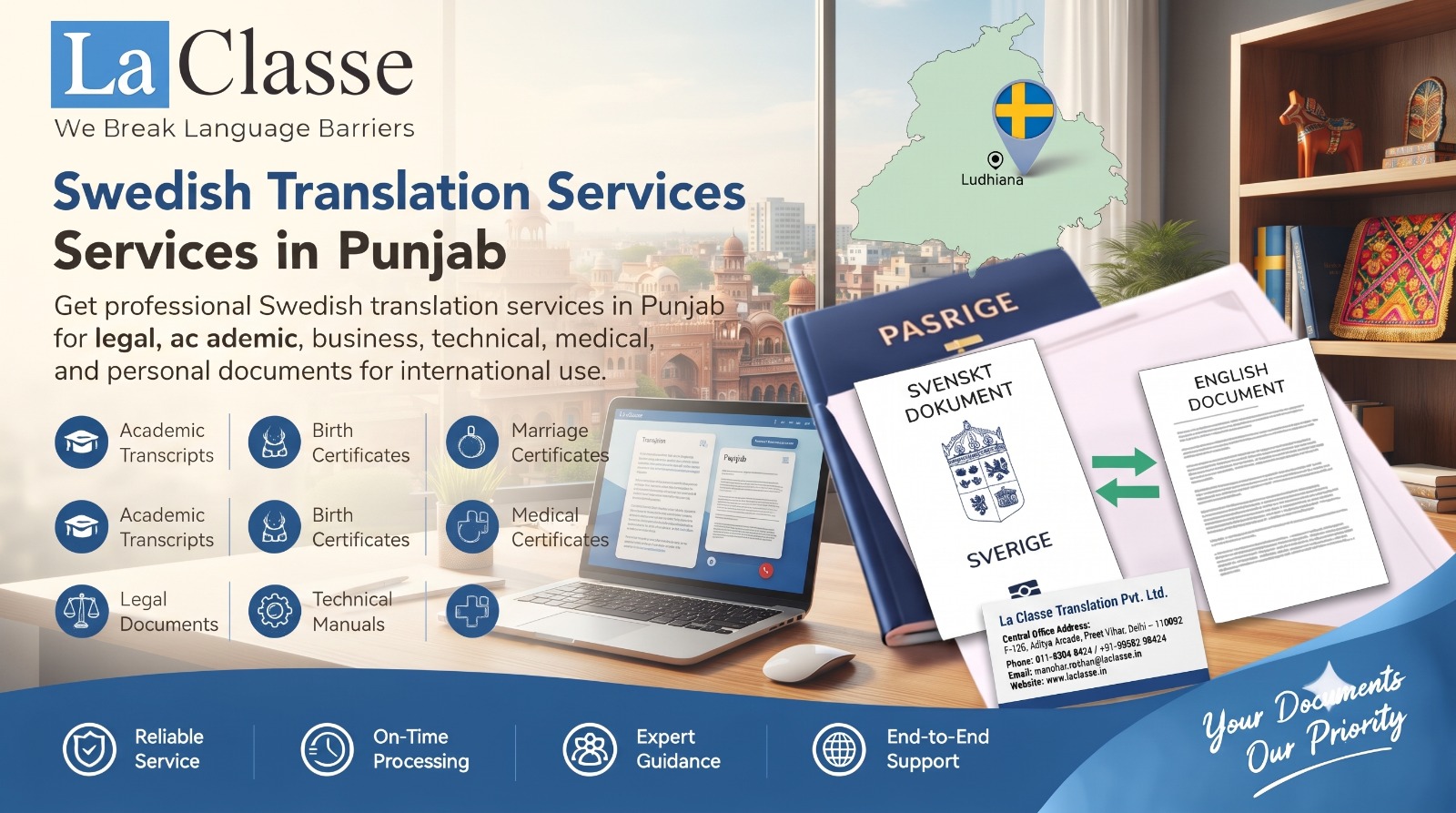 Swedish Translation Services in Punjab