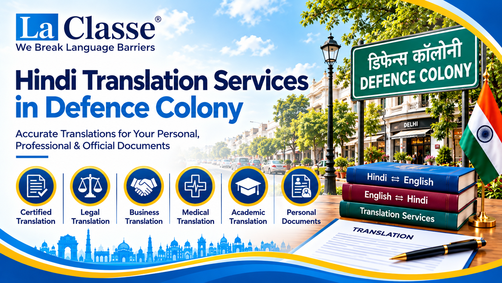 Hindi Translation Services in Defence Colony