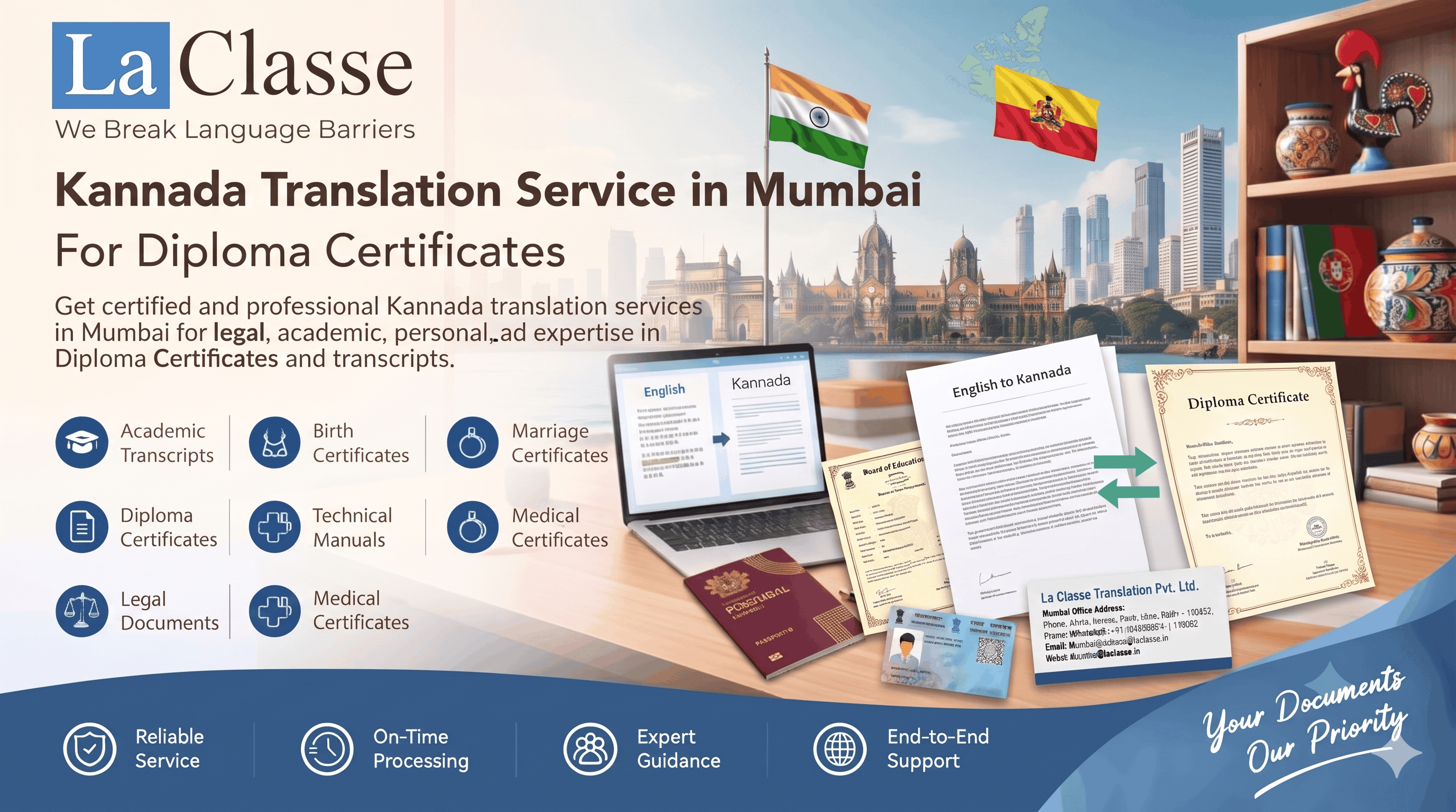 Kannada Translation Service in Mumbai for Diploma Certificate