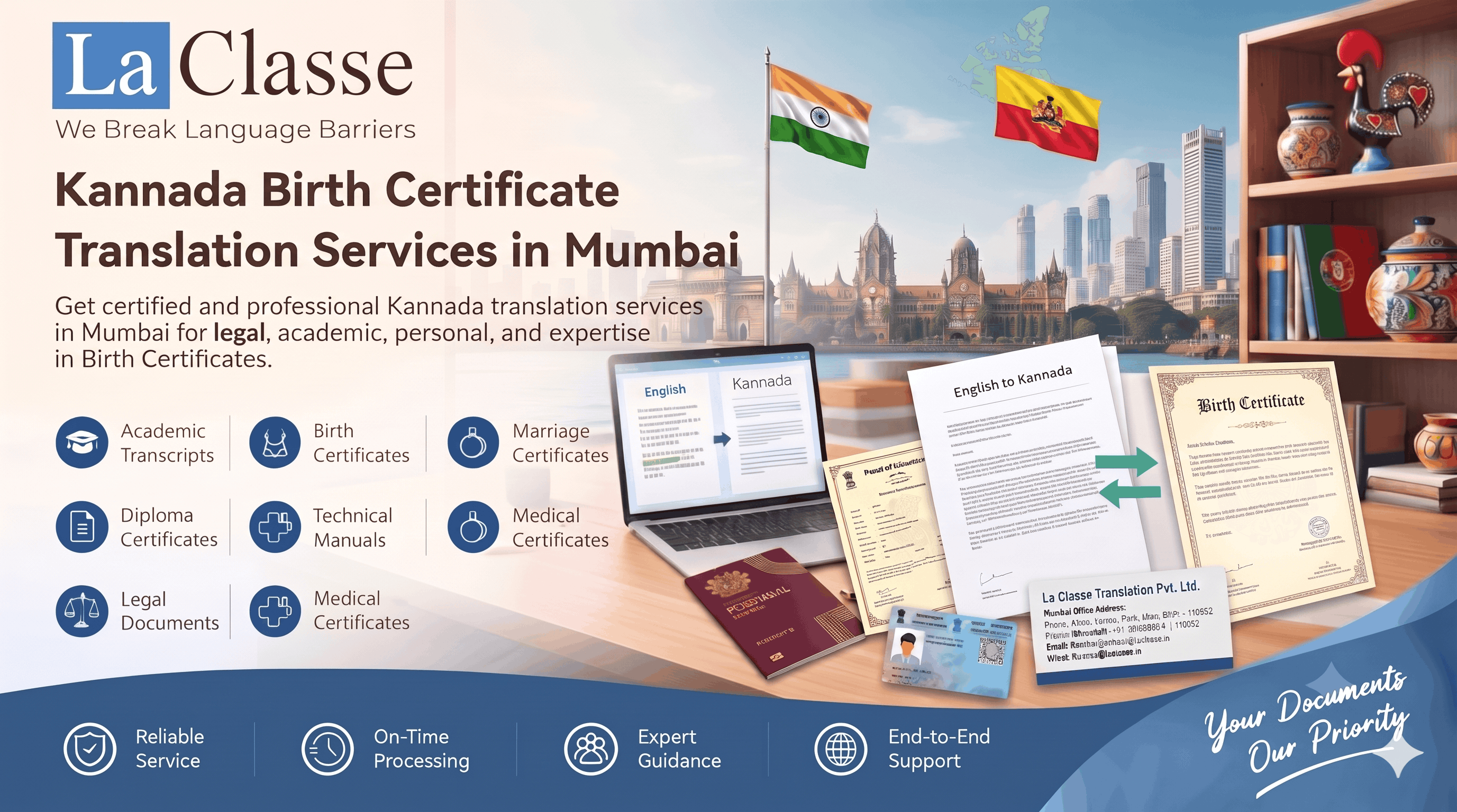 Kannada Birth Certificate Translation Services in Mumbai