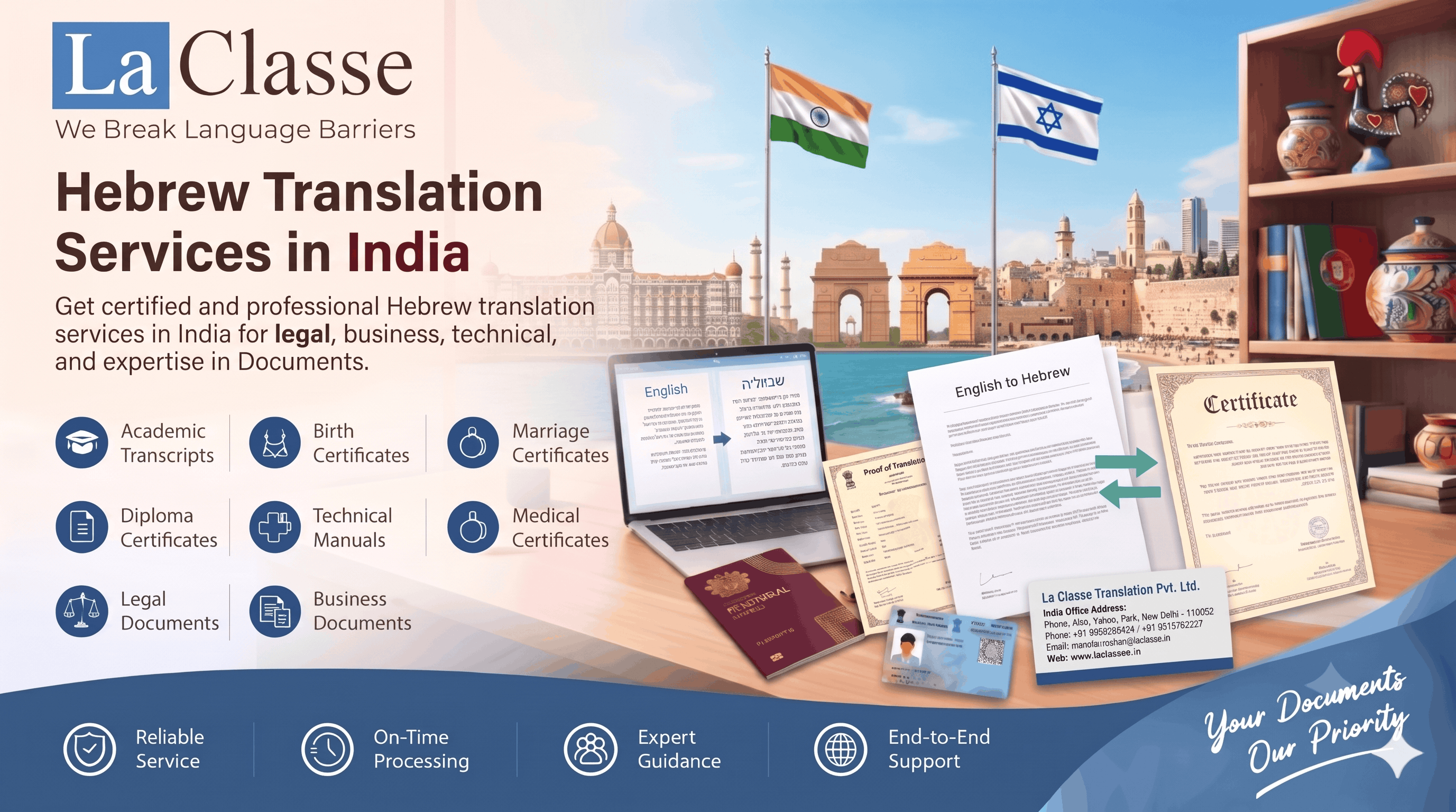 Top Hebrew Translation Services in India | Certified Experts