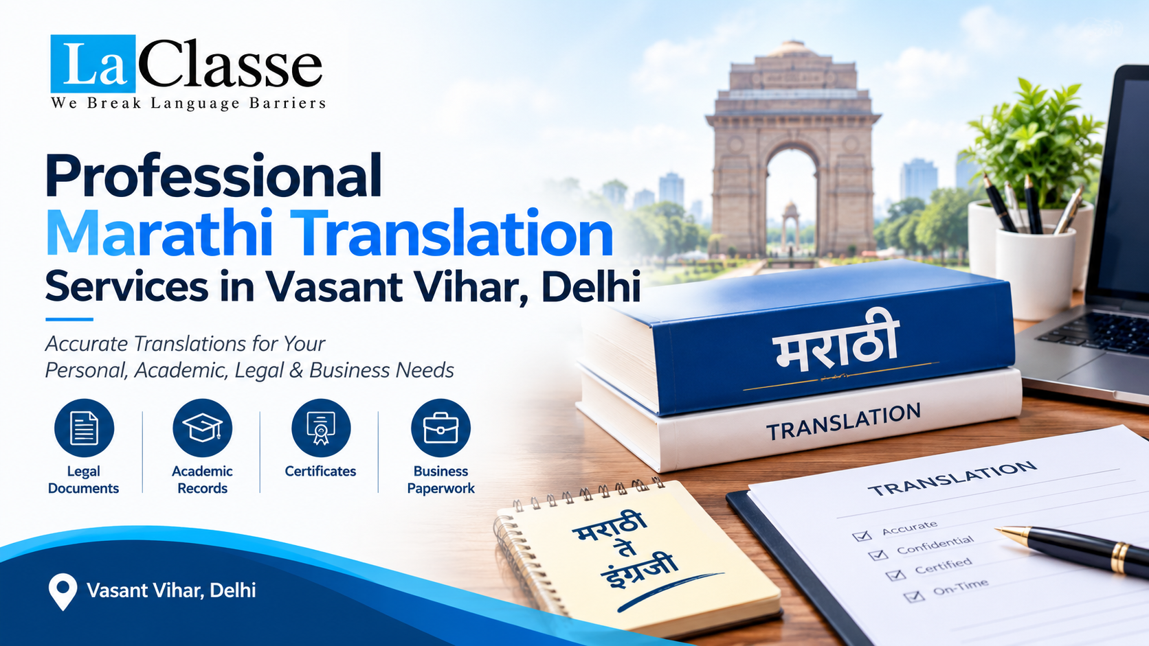 Professional Marathi Translation Services in Vasant Vihar, Delhi
