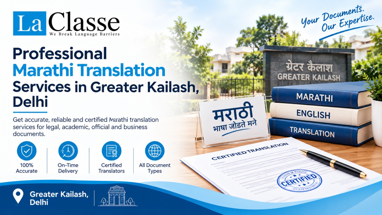 Professional Marathi Translation Services in Greater Kailash, Delhi