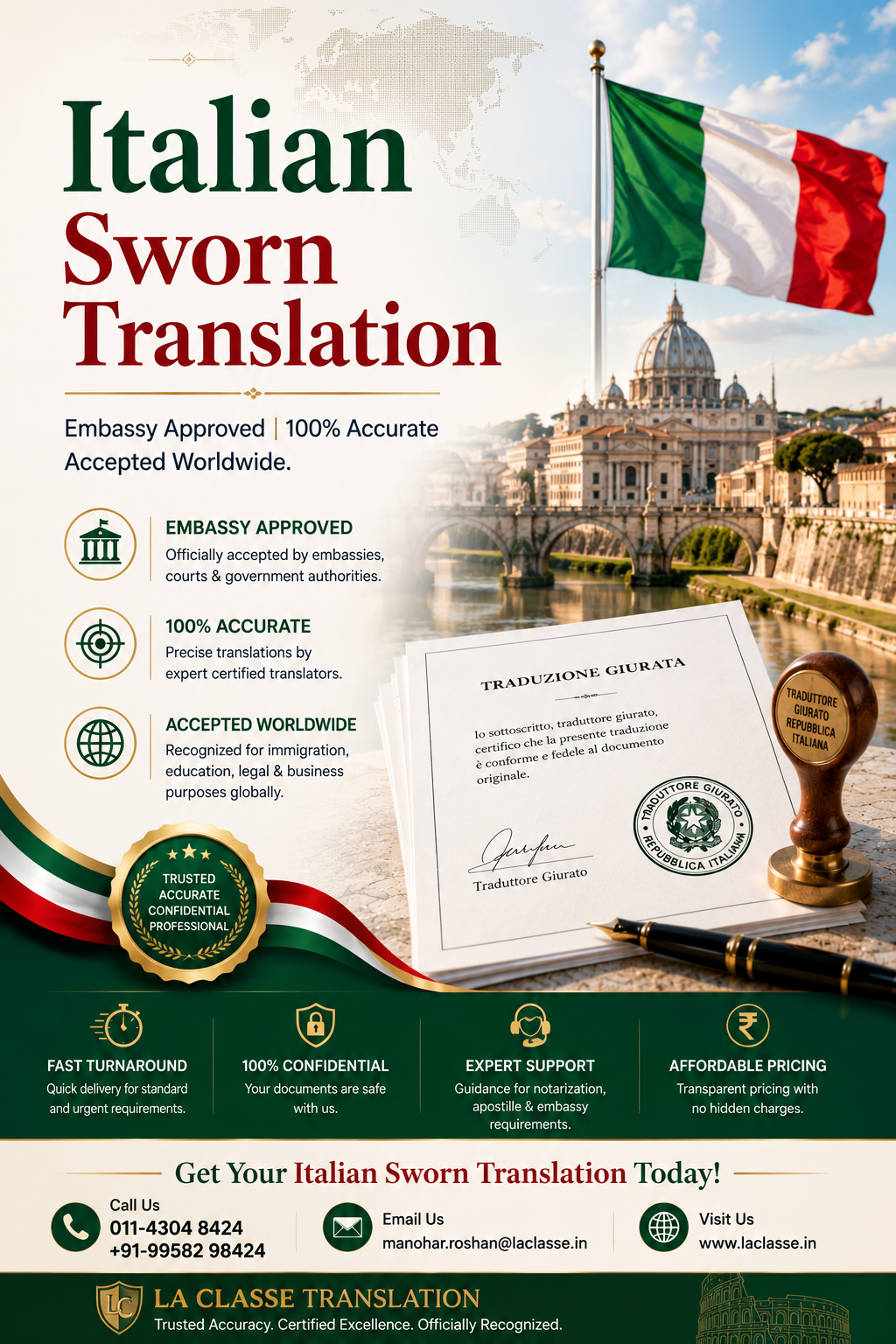 Italian Sworn Translation Services in India
