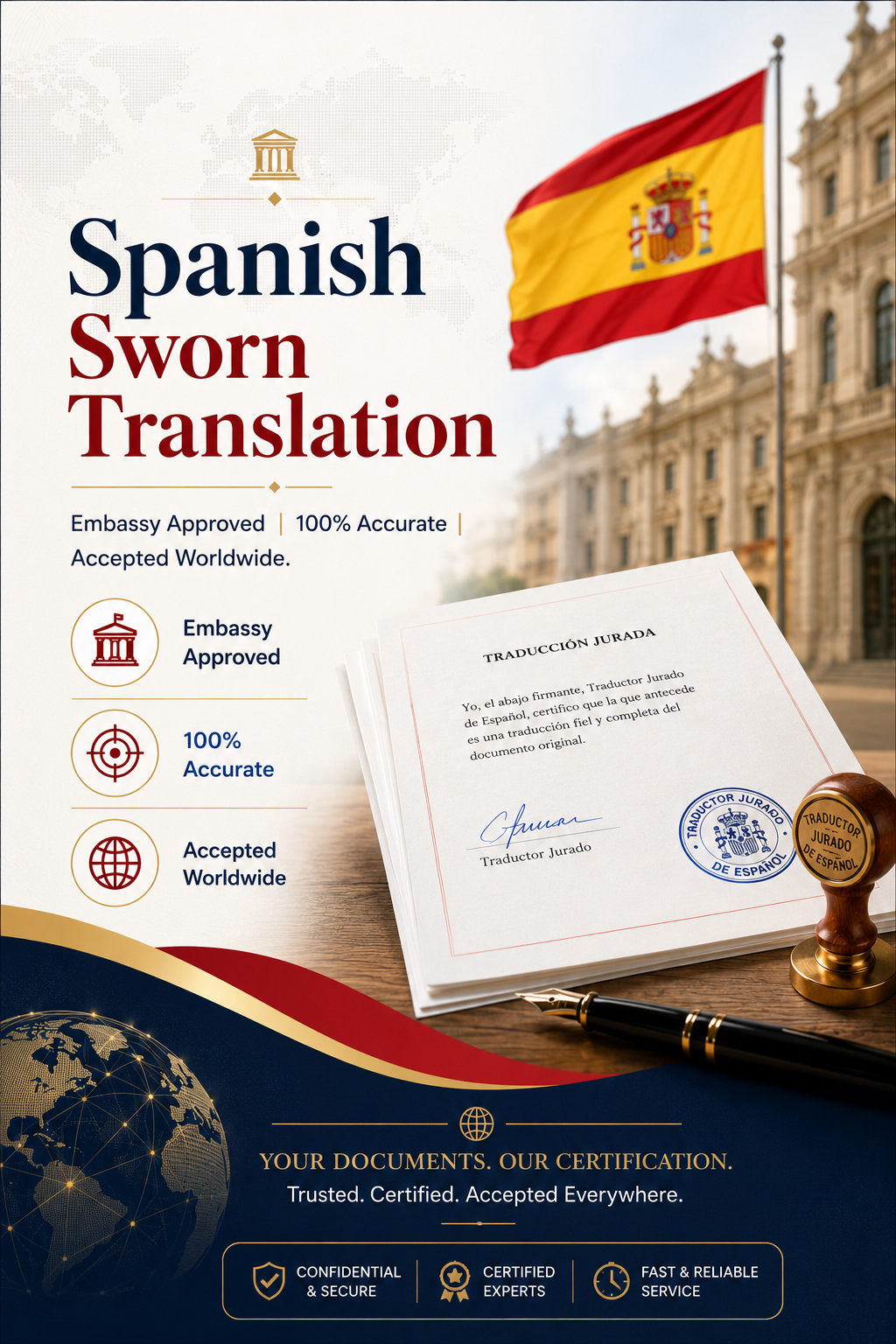 Certified Spanish Sworn Translation Services in India